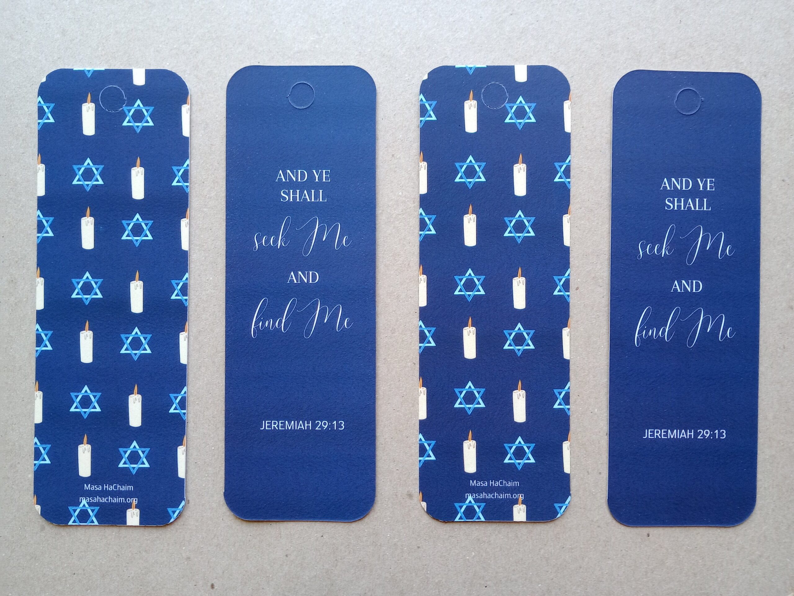 Four bookmarks in a row